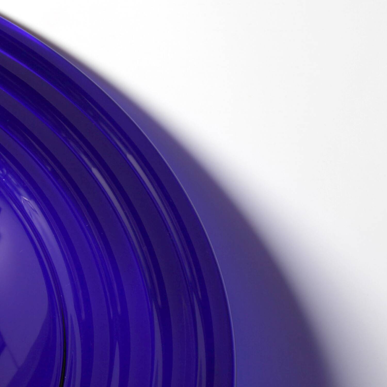 Glass Centerpiece Platter Forum Sapphire / Bormioli Rocco / Italy / 1980s