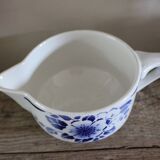 Blue flower gravy boat Saint Amand Art Deco