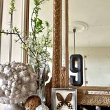 Stuffed butterfly in metal frame