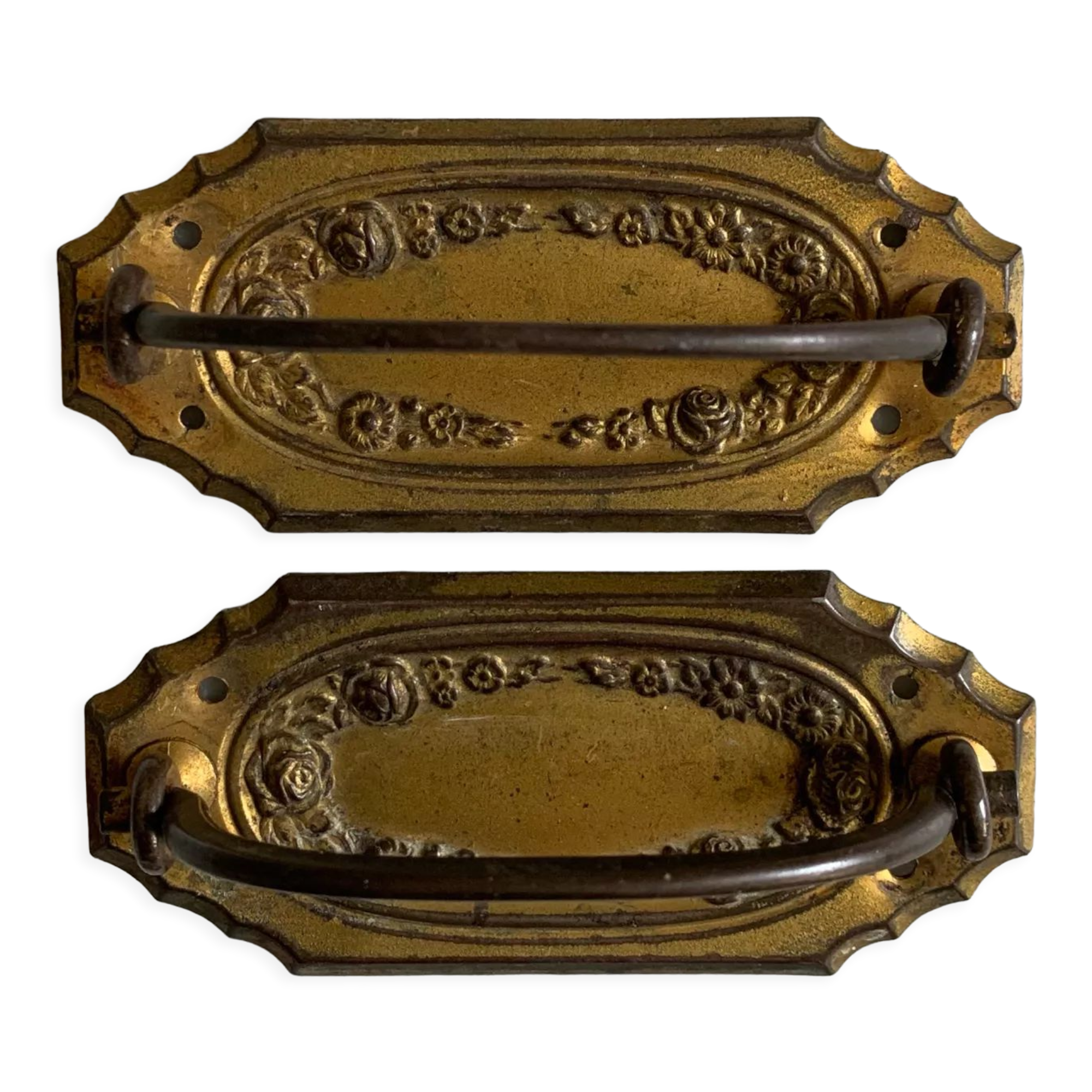 Art deco brass handles