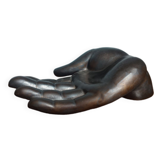 Empty vintage ceramic hand pocket