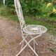 Foldable medallion garden chair from the 20th century in wrought iron with Heart motifs