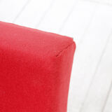 Chaise longue avec rembourrage rouge