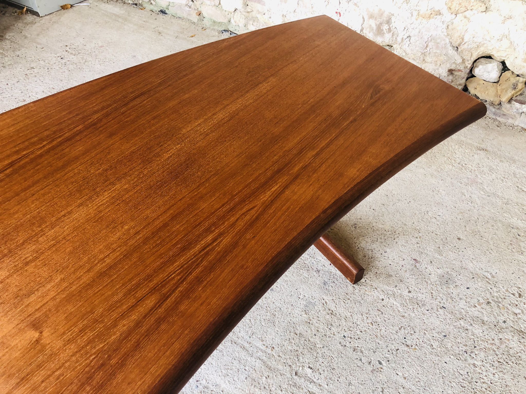 Table basse en teck danoise, Johannes Andersen pour CFC Silkeborg, Circa 60's