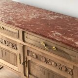 Buffet / Desserte en bois massif vintage, style Art Déco