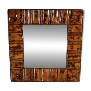 miroir en bambou Gebrand