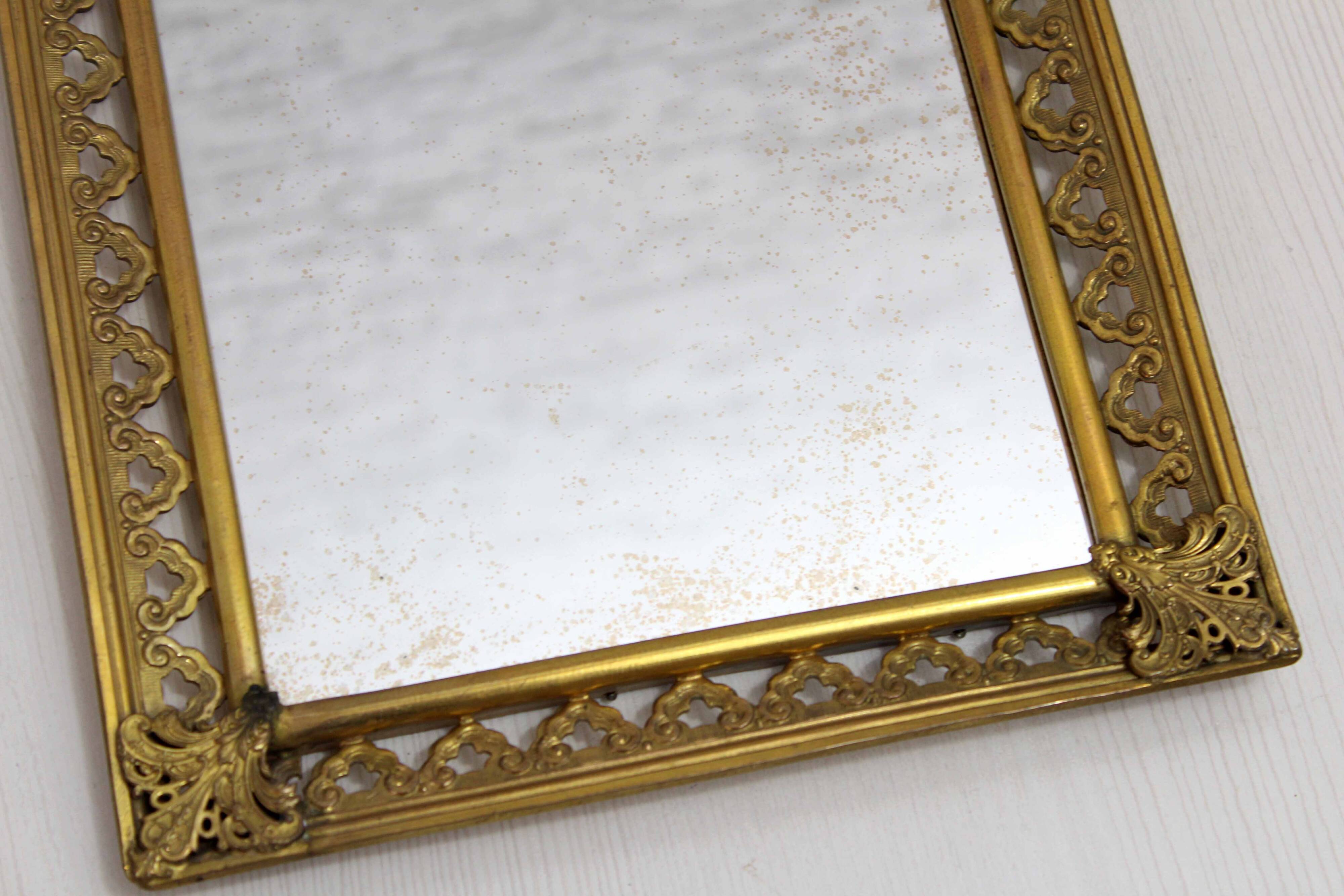 Miroir en laiton des années 60