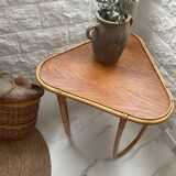 Small banbou tripod table from the 70s