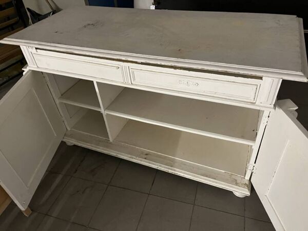 Buffet de Cuisine Vintage Blanc