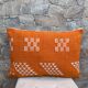 Moroccan orange pillowcase, Berber cushion cover, ear pillowcase.
