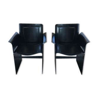 Pair of Italian designer armchairs