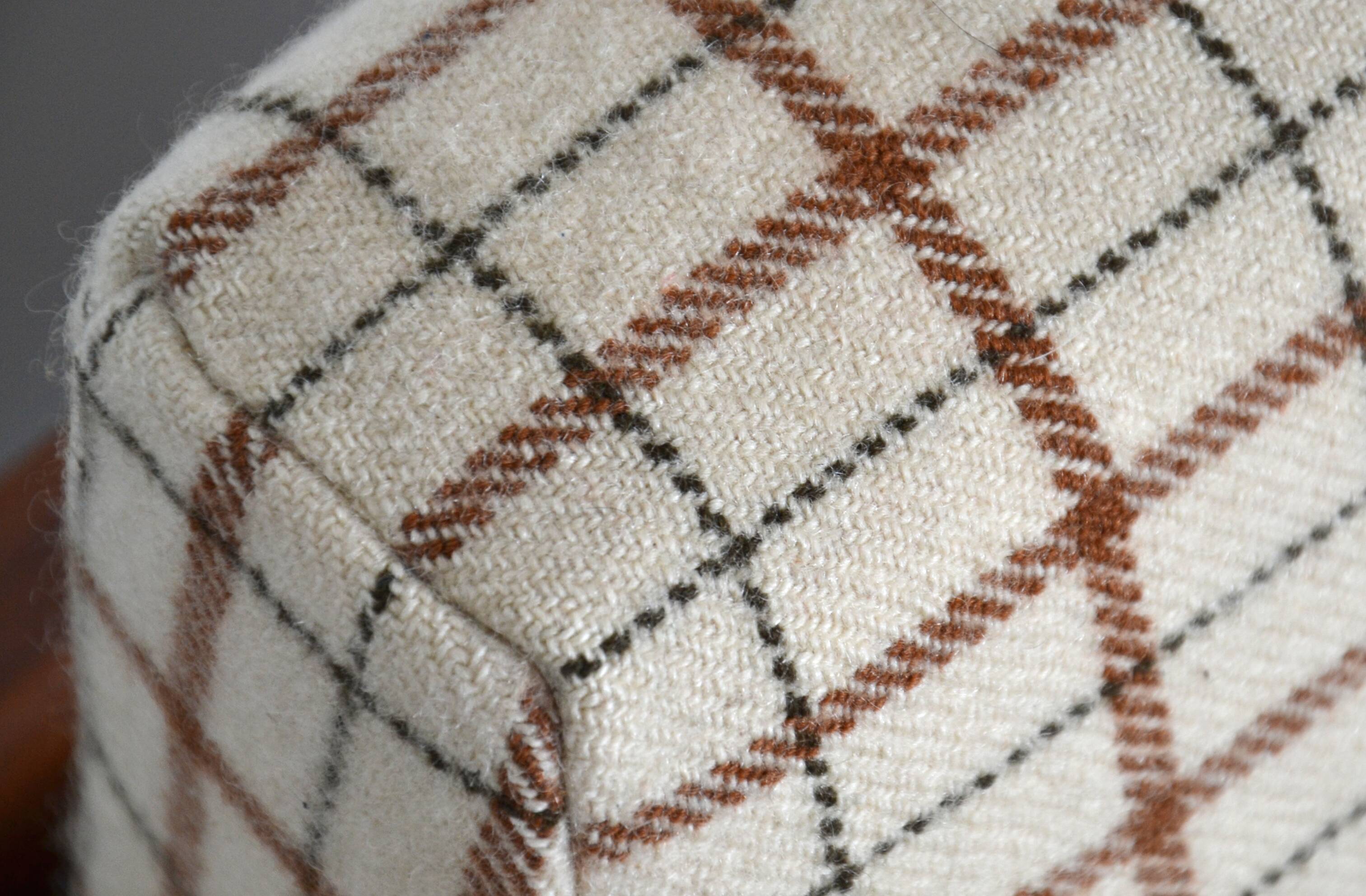 Vintage mid 20th century danish style day sofa, teak, wool upholstery, Scandinavian 1960s