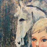 Painting, portrait of a child signed Nadi Ken