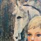Painting, portrait of a child signed Nadi Ken
