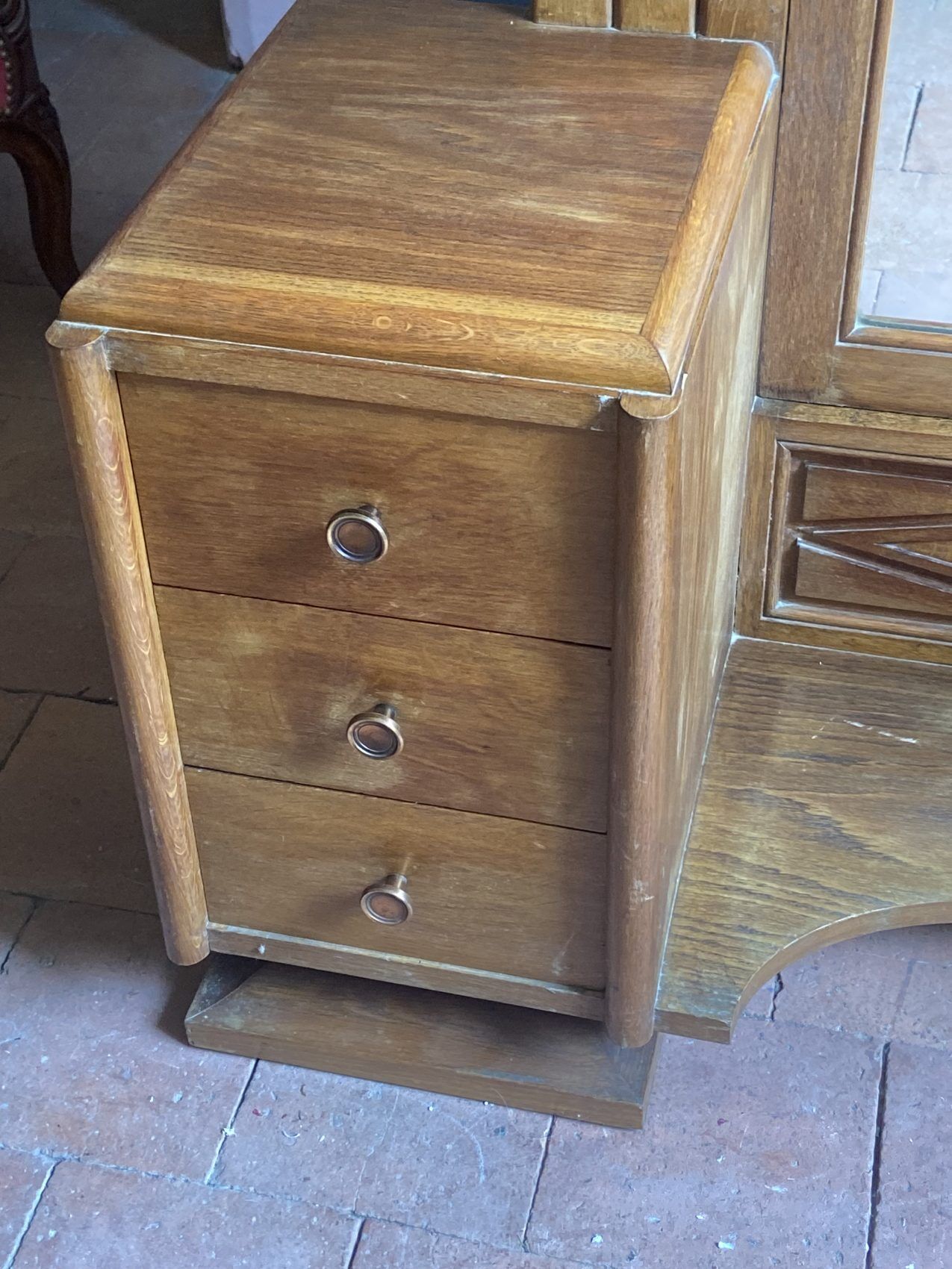 Art Deco dressing table in solid oak – 1920s/1930s
