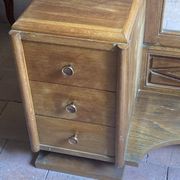 Coiffeuse psyché Art déco en chêne massif – Années 1920/1930