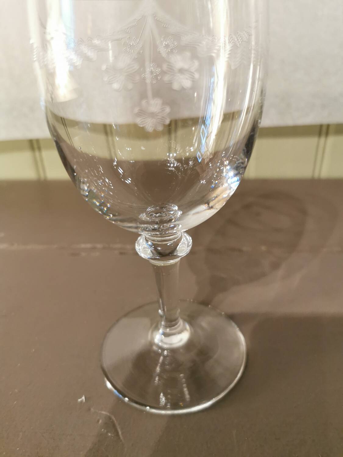 Set of 9 crystal glasses from the Napoleon III period