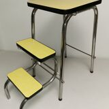 Vintage 3-step stool / step stool in yellow formica