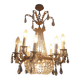 Lustre baroque véritable cristal de bohème et bronze 12 branches