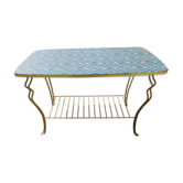 Golden brass coffee table
