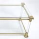 Rectangular Glass Coffee Table with Brass and Acrylic Glass Frame