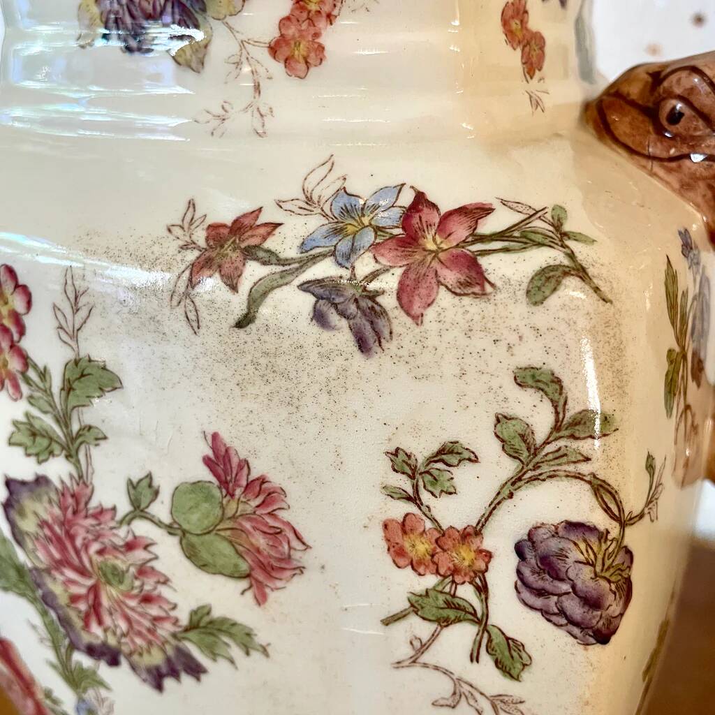 Large ironstone vase, Longchamp, 19th century