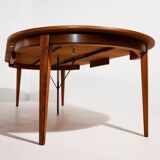 MK10436 Model 55 restored rosewood dining table by Gunni Omann for Omann Ju