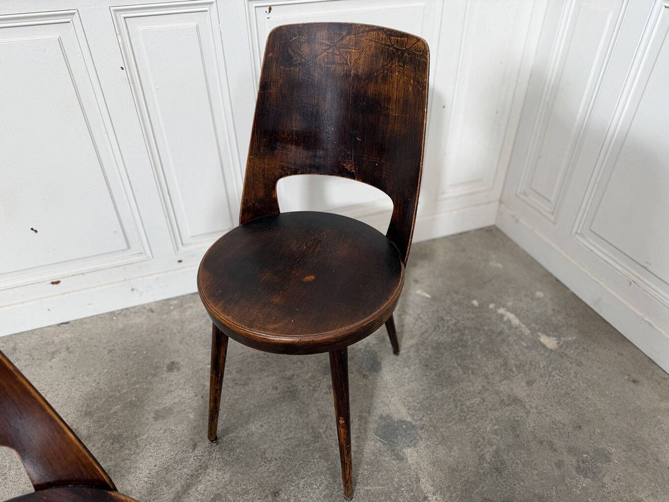 6 chocolate brown Baumann Mondor chairs