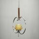 1930s Czech Art Deco Chrome and Frosted Glass Chandelier