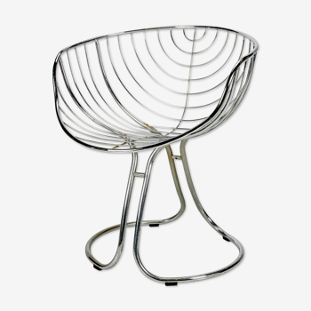 Chrome pan am chair by Gastone Rinaldi for rima