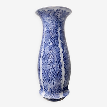 Vase en Céramique Laquée Bleue par Laveno Chinoiserie Style, Italie
