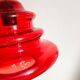 Suspension en verre rouge vintage