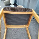 6 chaises ancienne vintage design scandinave pieds compas
