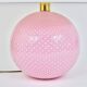Pastel pink polka dot spherical table lamp, ceramic, brass, Studio Paf Milano, 1970.