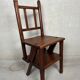 Échelle / chaise de bibliothèque antique