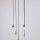 Glass and Brass Cascade Pendant Lamp by Schmidt Leuchten, 1970s