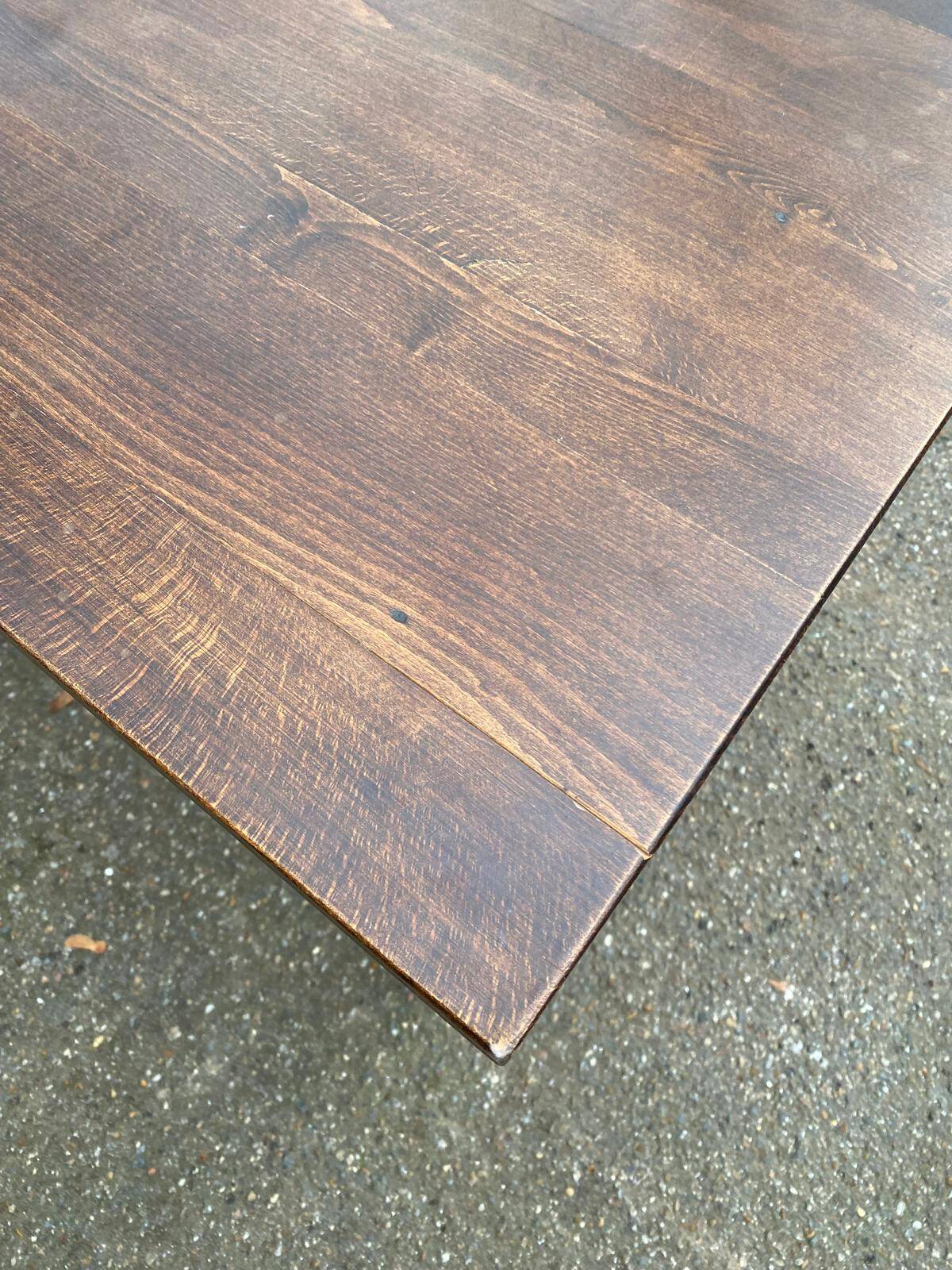 Louis XIV style writing desk in dark solid wood from the 19th century