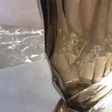 Vintage thick glass elipse vase