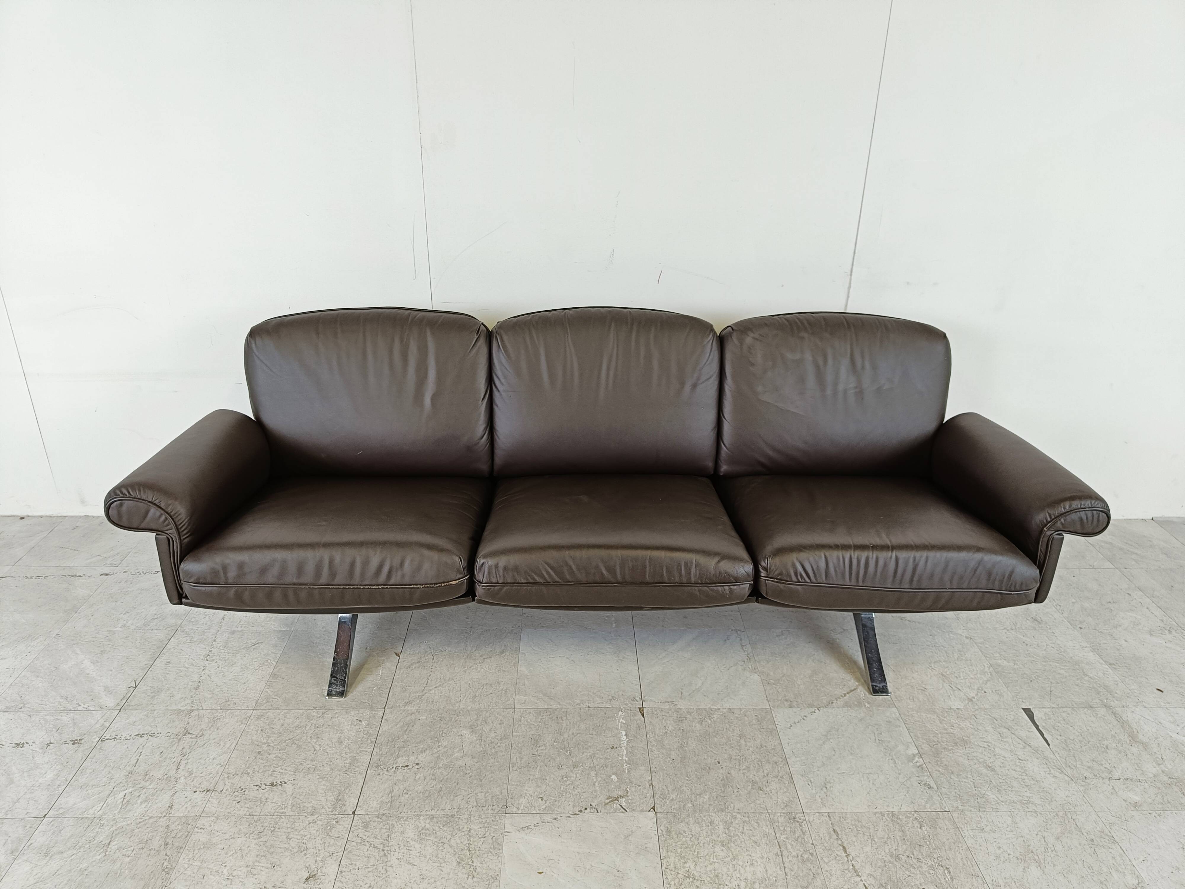 De sede DS31 sofa in brown leather, 1970s