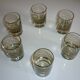 Suite of 6 glasses of smoked glass