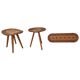 Set of Rattan and Wood Stools with Wall Coat Rack ULUV, Jan Kalous, 1960s