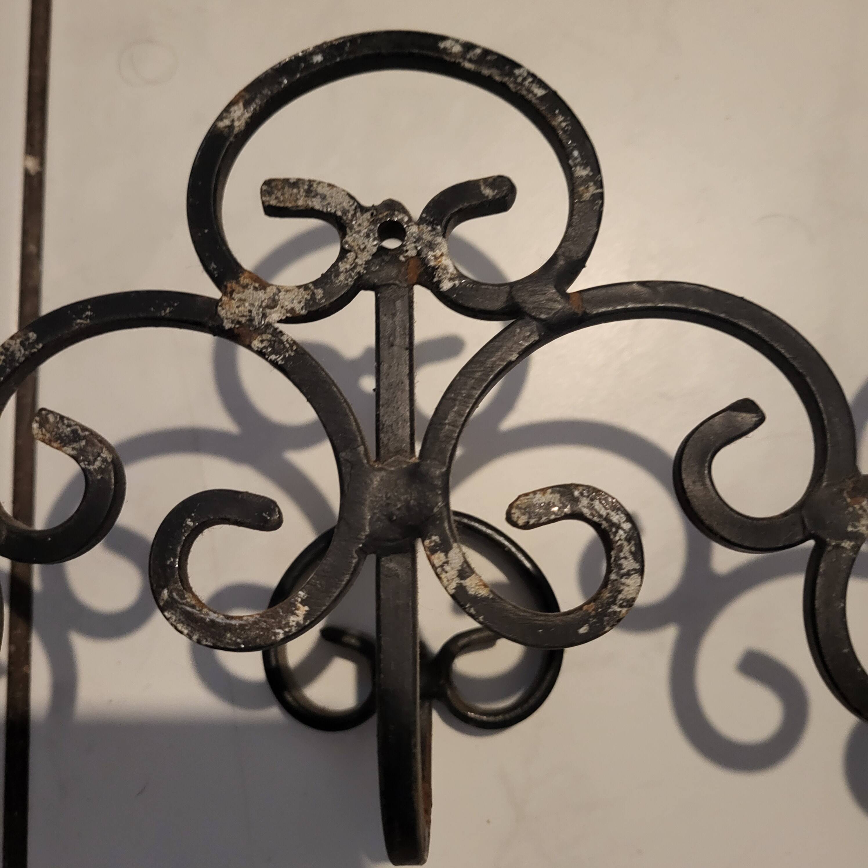 Decorative wrought iron wall hook
