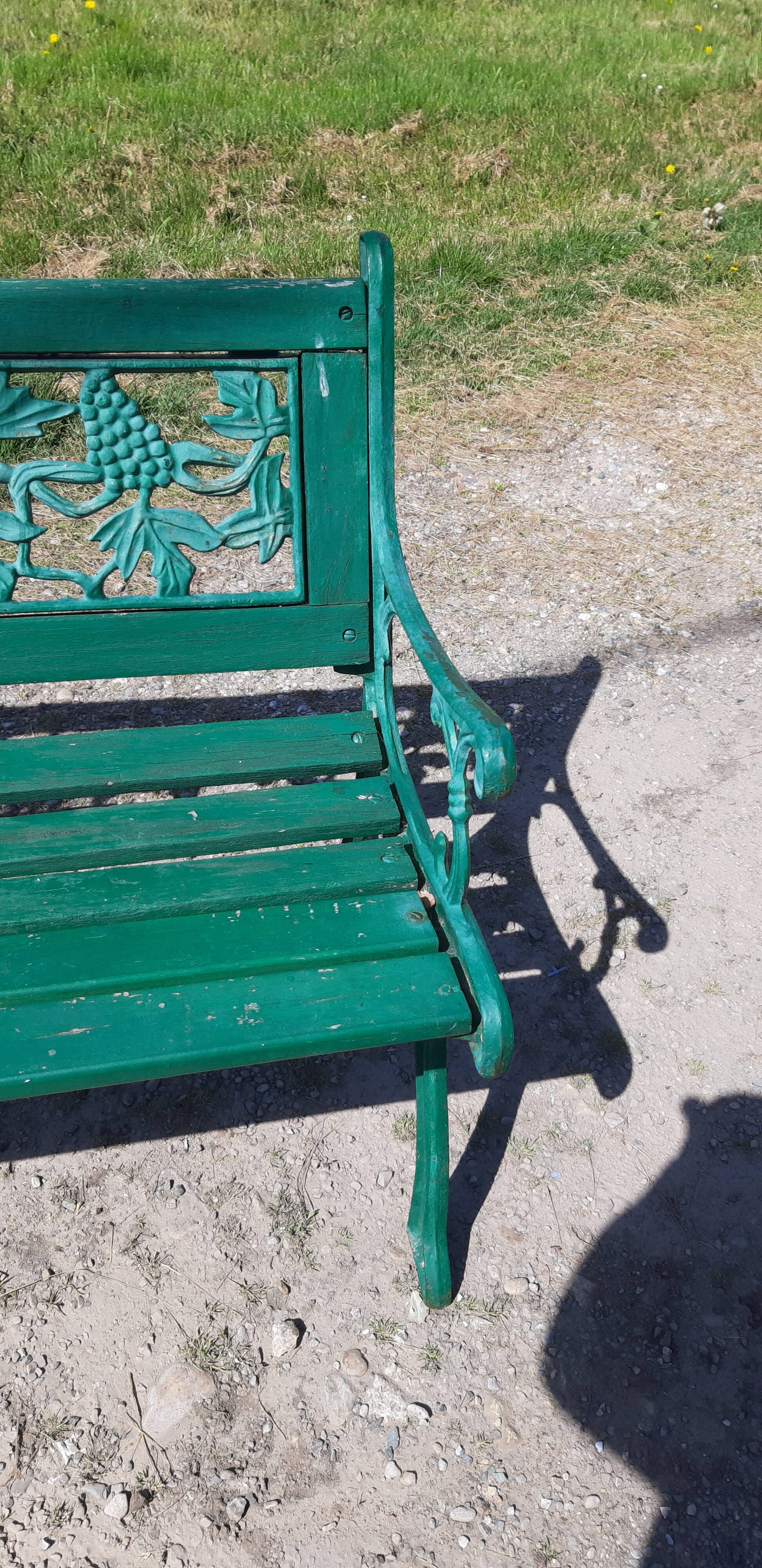 Cast iron and wood bench 1900