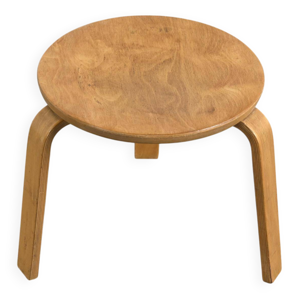 Tabouret bas par Hans Bellmann, éd. Horgen Glarus, Suisse, vers 1950