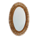 Wall mirror with rattan frame, 1950s