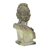 Beautiful Weathered Apollo Bust Garden Statue Cast Stone 65cm