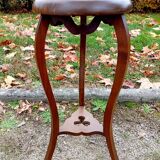 Wood and marble stool