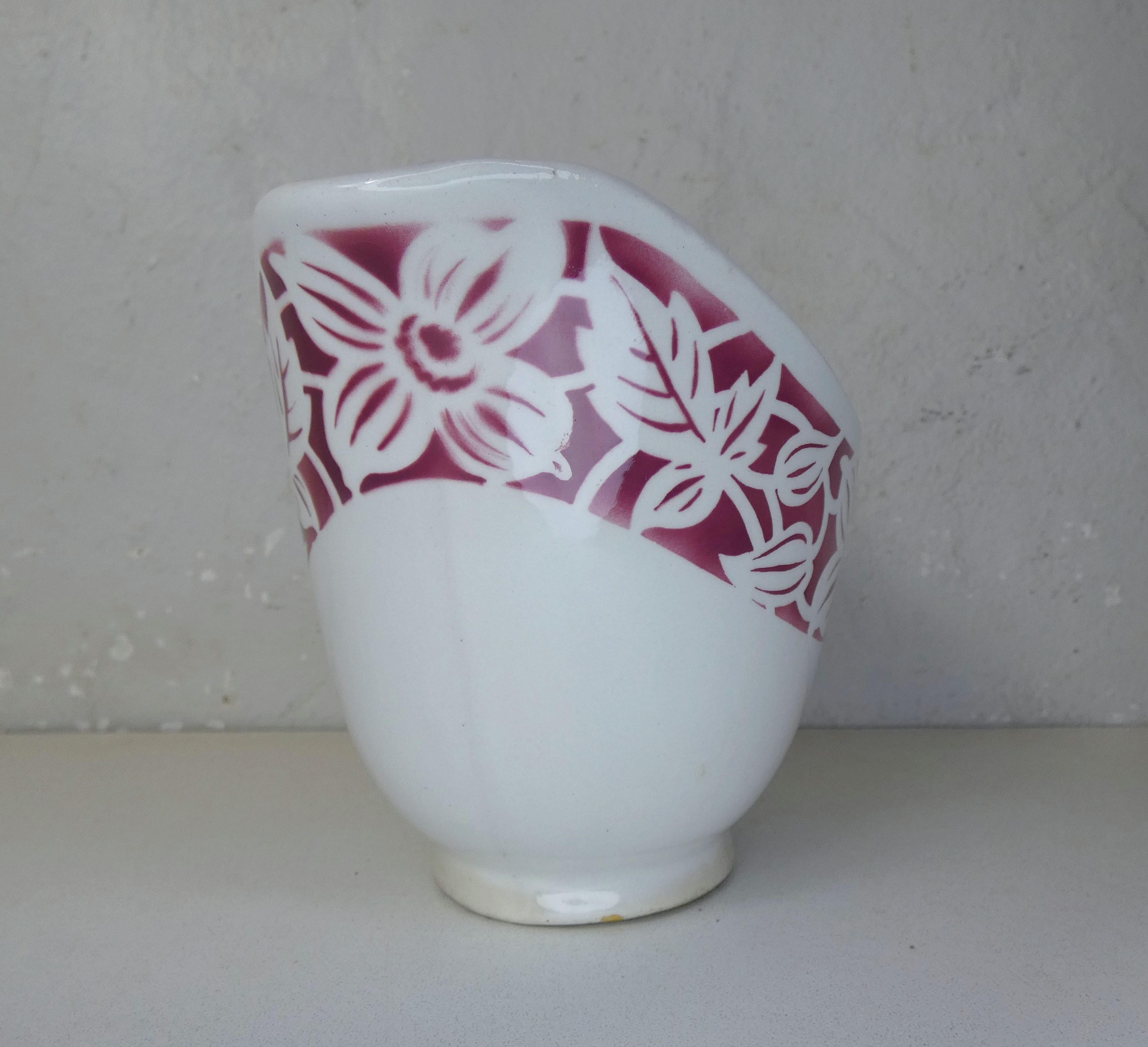 Old creamer milk pot in earthenware of Lunéville