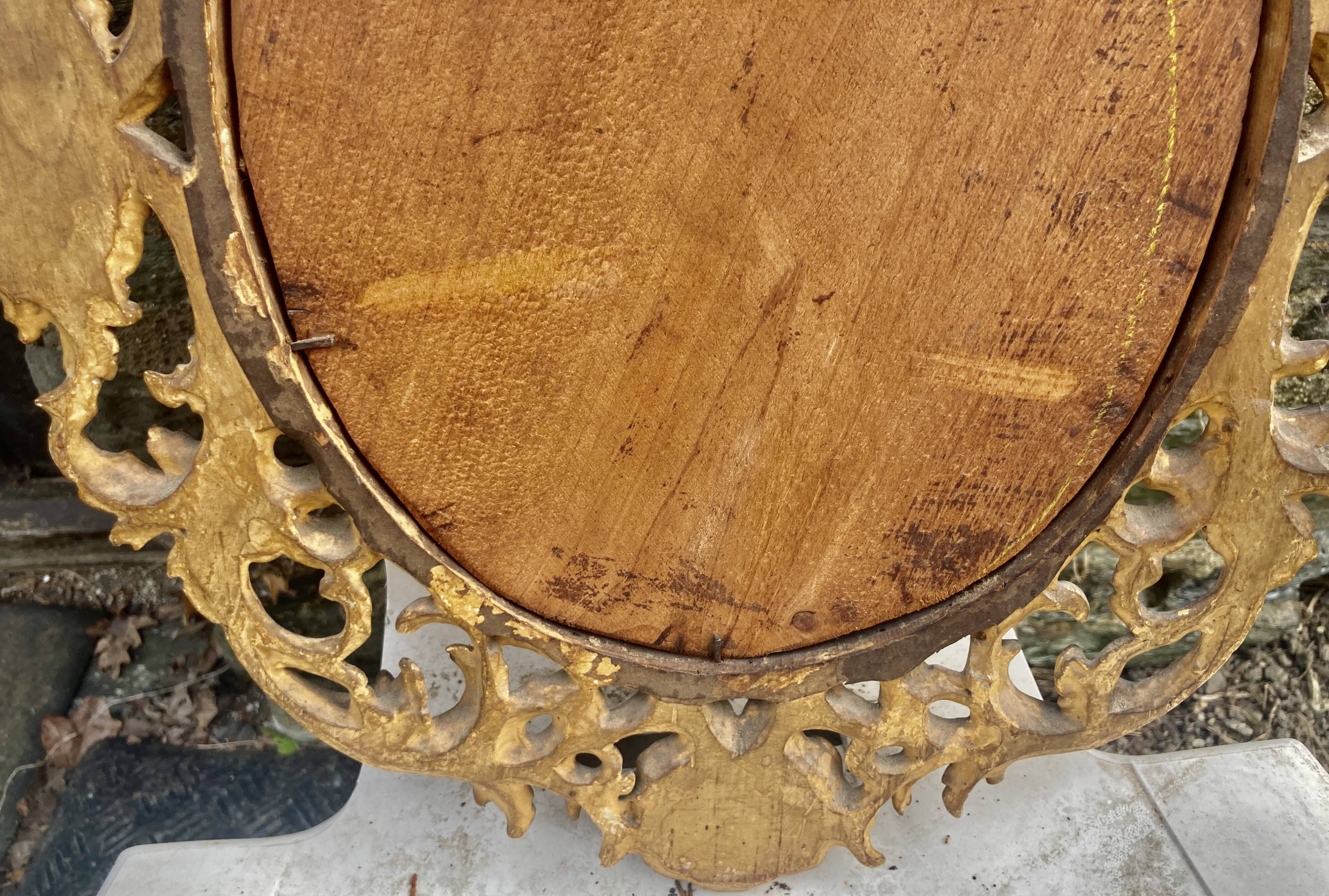 Mirror in carved wood gilded with leaf, Louis XV period, 18th century