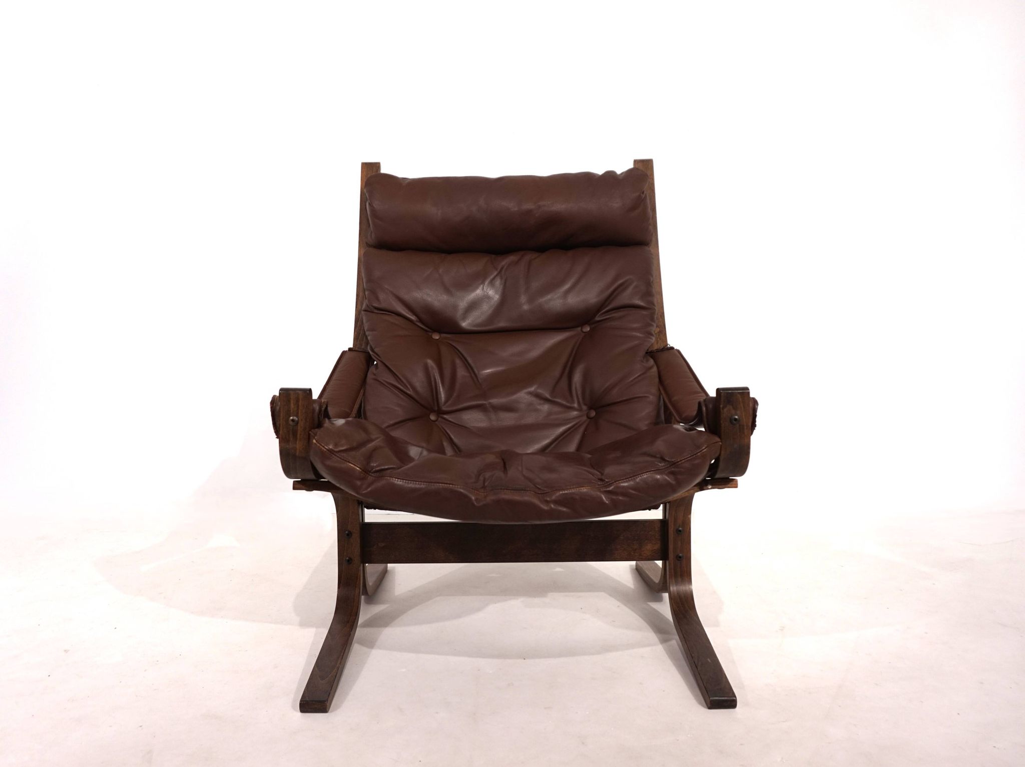 Fauteuil en cuir Westnofa Siesta par Ingmar Relling, 1960